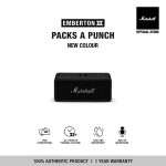 [NEW COLOUR] MARSHALL EMBERTON III BLACK AND SILVER
